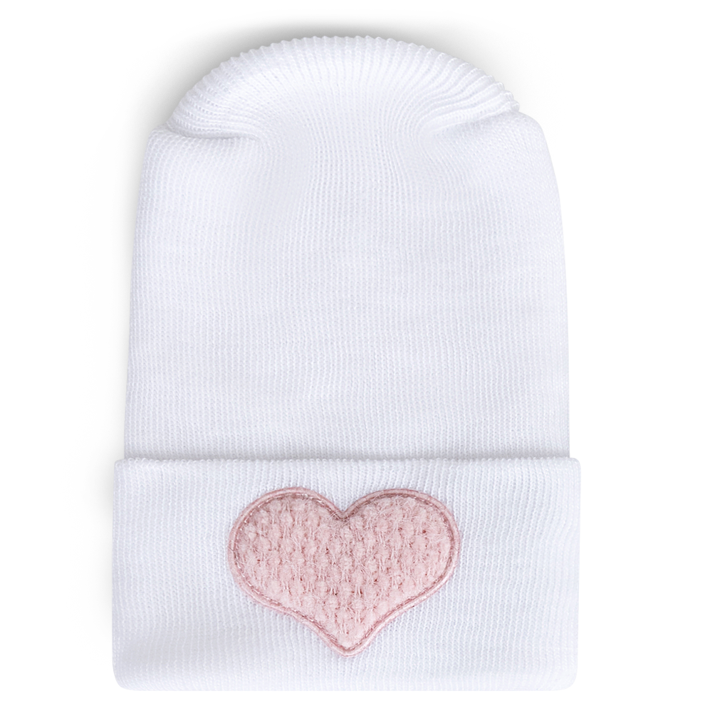 Hospital Hat - Weave Mini Blush Heart