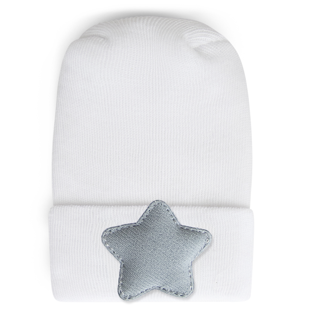 Hospital Hat - Linen Powder Blue Star