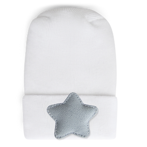Hospital Hat - Linen Powder Blue Star