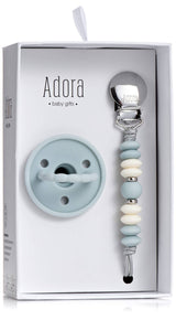 Classic Sky Vanilla Pacifier Clip Set