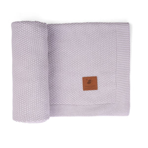 Cuddle Cookie Cotton Knit Baby Blanket Grey