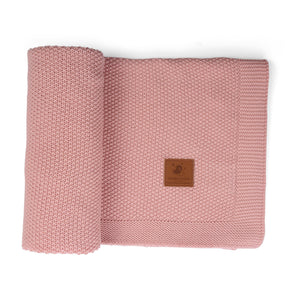 Cuddle Cookie Cotton Knit Baby Blanket Pink