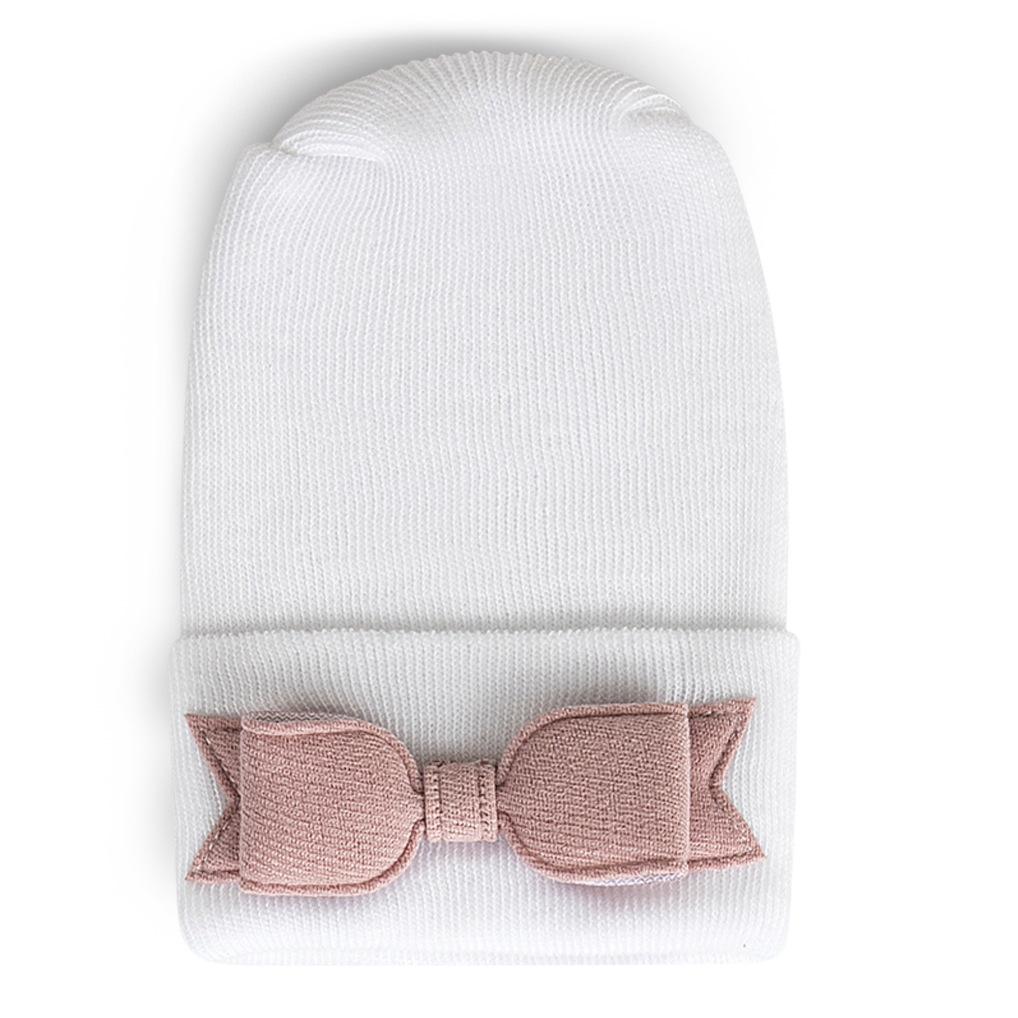 Hospital Hat - Linen Rose Bow