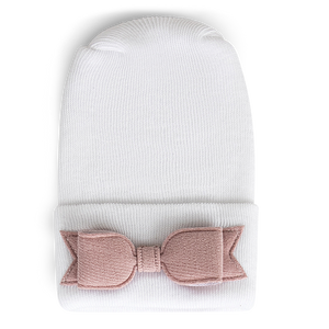 Hospital Hat - Linen Rose Bow